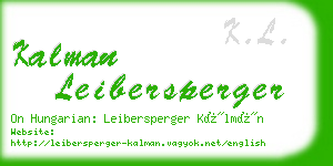 kalman leibersperger business card